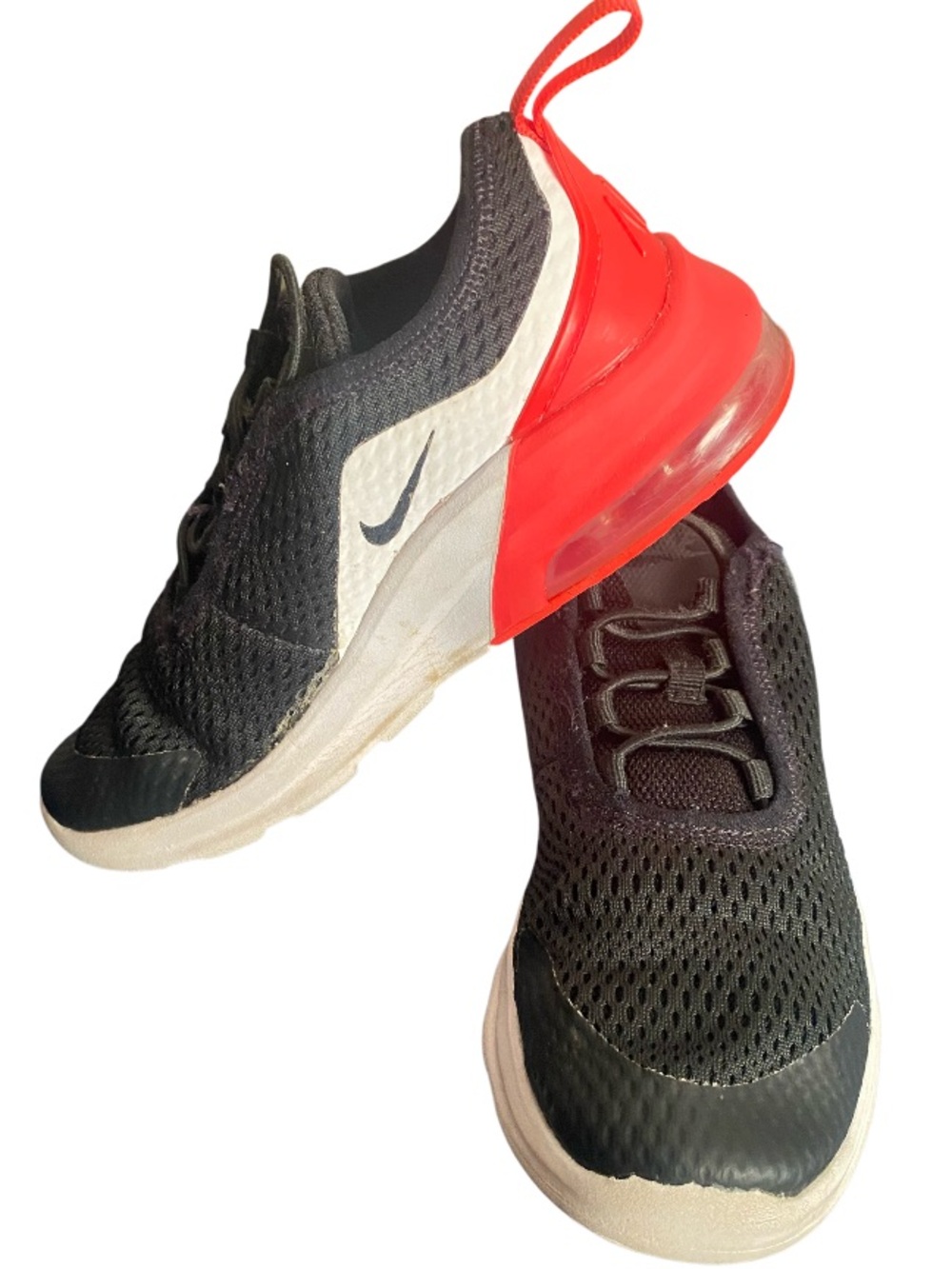 Boys Nike Black and Red Air-Cushioned Running Sneakers